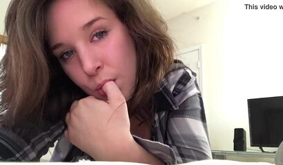 Big ass stepsister craves for a fat schlong in her mouth and pussy and receives it POV