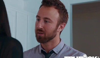 Petite schoolgirl with big booty lifts her skirt and gets doggy styled by hung daddy