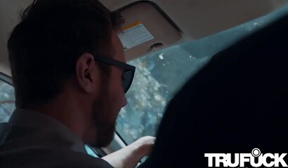 Petite schoolgirl with big booty lifts her skirt and gets doggy styled by hung daddy