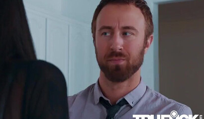 Petite schoolgirl with big booty lifts her skirt and gets doggy styled by hung daddy