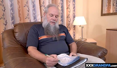 Dirty old man seduces a handsome teen with big booty and plows her juicy pussy wildly