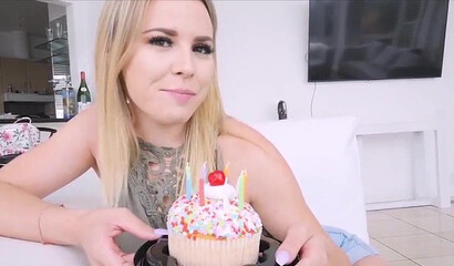 Wonderful young lady with a massive ass gives head and rides a rock solid boner in POV