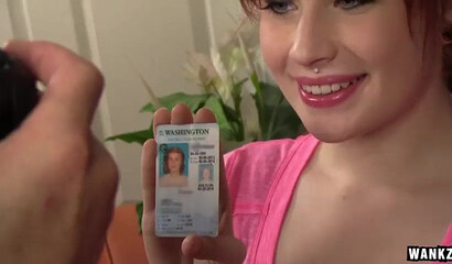 Big booty redhead cutie and horny stud have a passionate lovemaking session on sofa