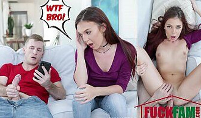 Cute young teen with nice ass wastes no time sucking and riding a rock solid cum gun