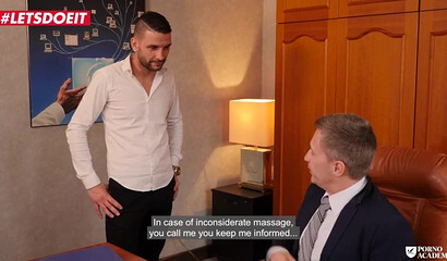 Big butt schoolgirl goes in to the principals office for a hardcore double penetration