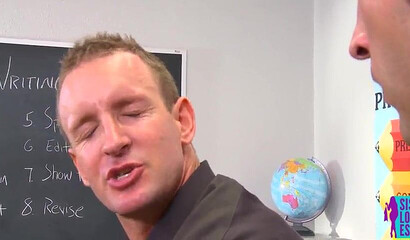 Pretty schoolgirl with big butt stays in detention and gets pussy pounded by a horny guy