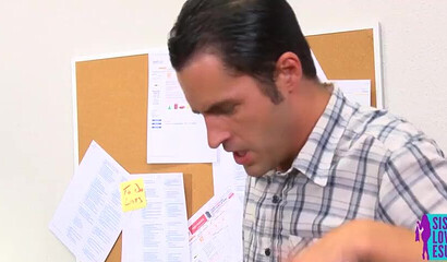 Pretty schoolgirl with big butt stays in detention and gets pussy pounded by a horny guy