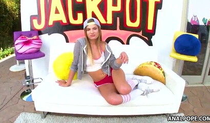 Horny big ass slut got her booty eaten by stud and she bounces on his rock hard schlong