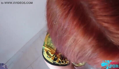 Massive ass redhead cutie sits on rock solid boner and rides it with passion in POV