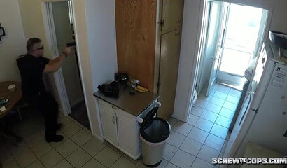 Ebony teenie cutie with huge butt got dicked from behind by a horny policeman in POV