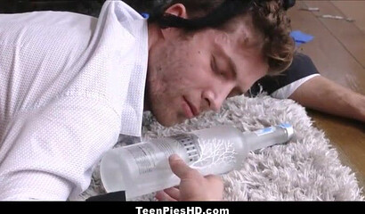 Curvy teen with phat booty got her hairy snatch hammered hard and fast by her boyfriend