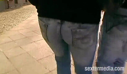 Bubble butt teenie with juicy pussy lips sits on thick shaft and rides in reverse cowgirl