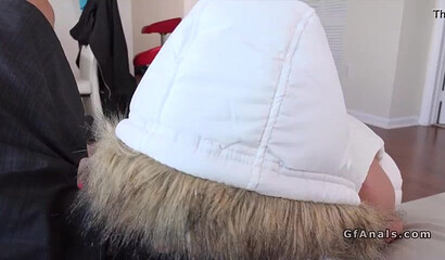 Nerdy young girlfriend with glasses wants her big booty smashed hard and deep by stud