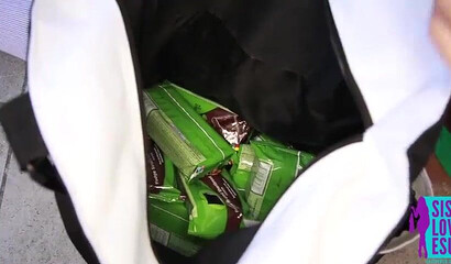 Slutty girl scout convinces horny guy to buy her cookies with her amazing round butt