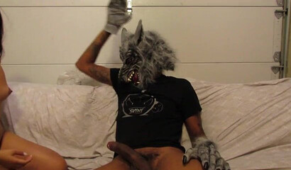 Petite Asian teen with big booty and her black furry boyfriend have a wild fuck session