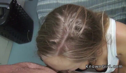 Big ass amateur teen sucks gigantic prick and gets doggy styled by her favorite boy toy