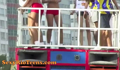 Big booty Brazilian chicks have a wild dick riding threeway with one very lucky guy