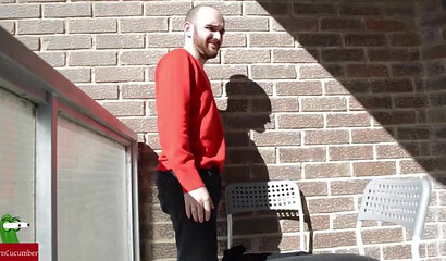 Curvy teenie with amazing big ass got her booty eaten out by horny pervert outdoors