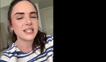 Charming amateur teen with natural tits and phat ass makes homemade porno with boyfriend