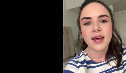 Charming amateur teen with natural tits and phat ass makes homemade porno with boyfriend