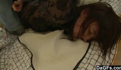 Brunette teen nympho with big ass loves it rough in her rectum and cum all over her face