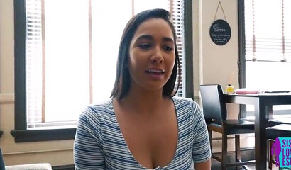 Curvy unshaved teen with massive bottom swallows a stiff cock before it enters her snatch