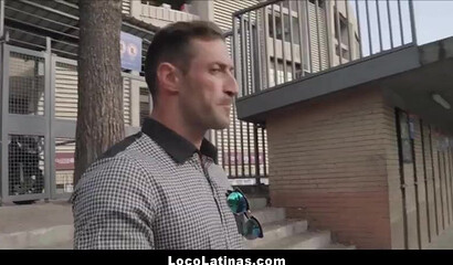 Slutty young Latina is happy to give a blowjob on the street before her phat ass is plowed