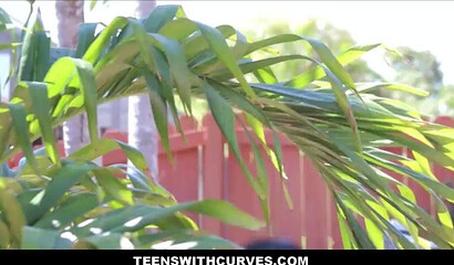 Phat booty Latina oils her ass before she fills her throat and twat with enormous boner