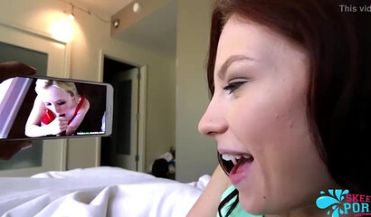 Petite big bottom teen loves showing her blowjob abilities before fat dick probes her