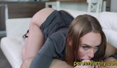 Big bottom teen lets her stepbrother play with her wet twat before she deepthroats him