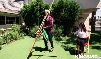 Her big bottom and tits are invitation for a lucky guy to brutally drill her wet snatch