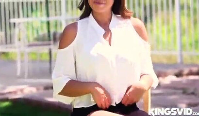 Her big bottom and tits are invitation for a lucky guy to brutally drill her wet snatch