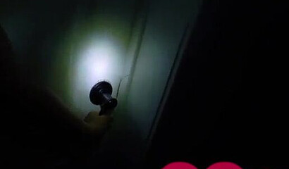Big butt teen is scared by the dark, but she feels much safer when riding her step-brother