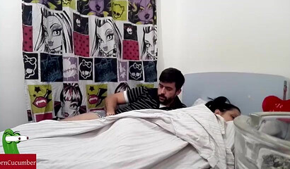 Big butt teen sleeps half naked but her step-brother will awake her while nailing her pussy