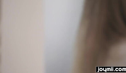 Cute teen with huge ass enjoys it when her roommate fucks her pussy deep with his giant cock