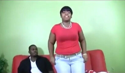 Big booty ebony sucks cock like a champion, but she prefers when it's deep inside her pussy