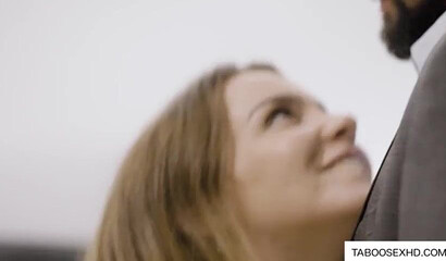 Big ass MILF demonstrates her cock sucking skills before she is fucked hard doggy style