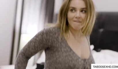 Big ass MILF demonstrates her cock sucking skills before she is fucked hard doggy style