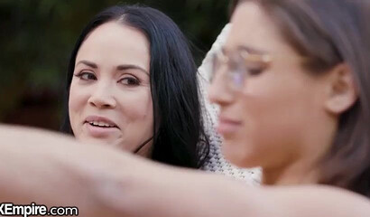 Young big bottom brunette sucks her man on the couch and lets him pound her wet snatch