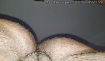 Big butt ebony MILF is penetrated hard in her wet pussy by a large dick with creampie finish