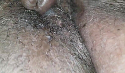 Big butt ebony MILF is penetrated hard in her wet pussy by a large dick with creampie finish