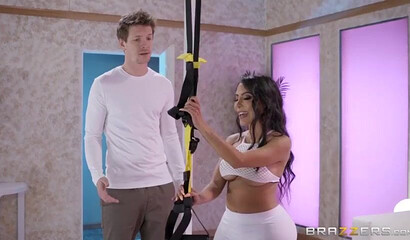 Naughty hottie face sits horny stud before having her bubble butt oiled up and dicked