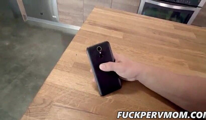 Amateur wife accepts to strip naked and show her big bottom, but only if her pussy is impaled