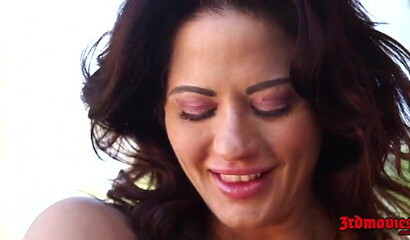 Big ass brunette gives a hard blowjob so he has to return the favor by destroying her cunt