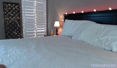 Horny cock hungry MILF with glasses gets naked and toys her fat bottom in her bedroom