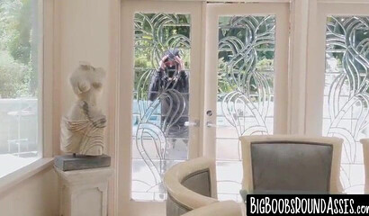 Mature lady with a nice pair of tits bounces on a cock in reverse cowgirl and shakes ass