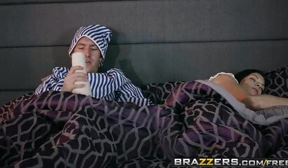 Mom helps her son sleep by letting him fuck her and sucking him off like a mother would