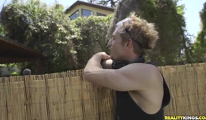 While this milf is catching some rays, her partner comes over and gets some action instead