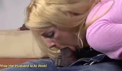 Blonde with tight ass gets her pussy penetrated by a big black monster cock of her dreams