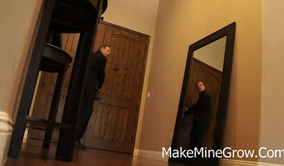 Lusty mature with huge ass gives her man a blowjob and rides his hard cock balls deep